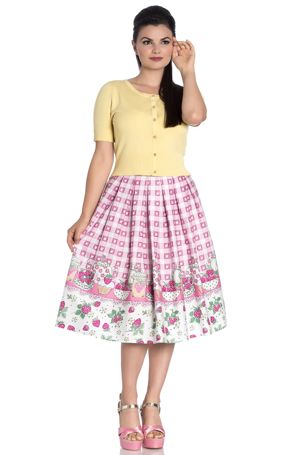 Hell Bunny Strawberry Shortcake Skirt 