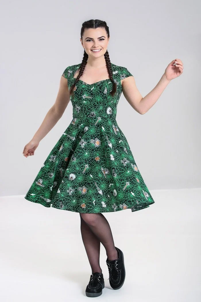 hell bunny green dress Aubrey Dress – Hell Bunny