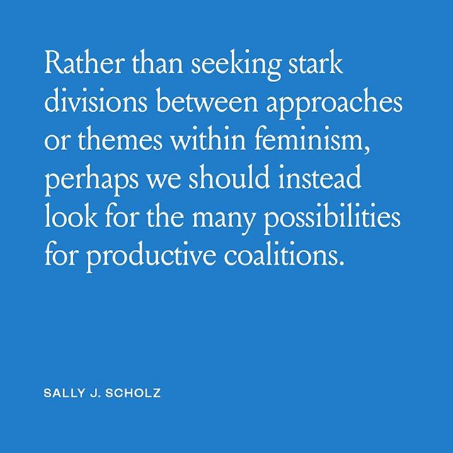 Here's some inspiration from Sally J. Scholz, who reminds us of the power and possibility of feminist solidarity to create social change. Let's come together and #VoteFeminist2020.