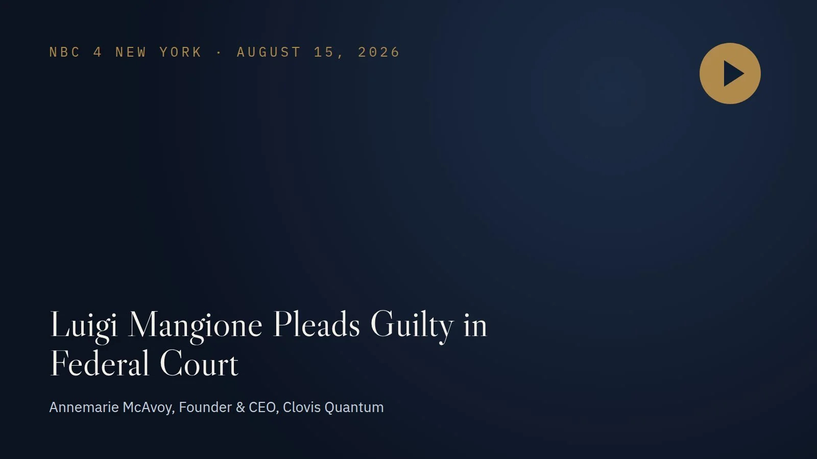 Luigi Mangione Pleads Guilty in Federal Court