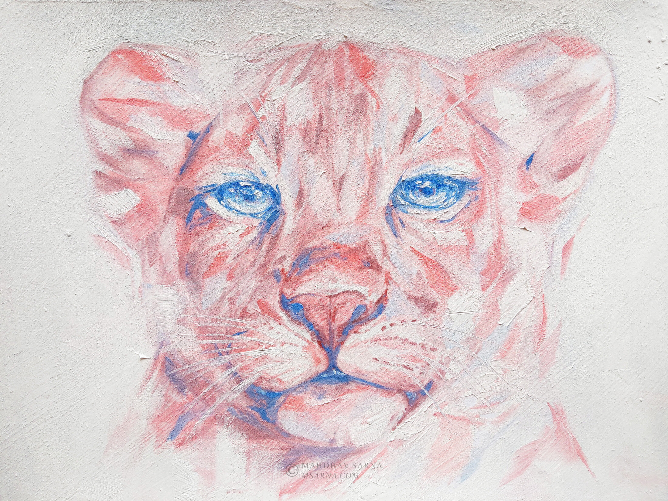 lion cub oil painting alwa wildlife art mahdhav sarna 01.jpg