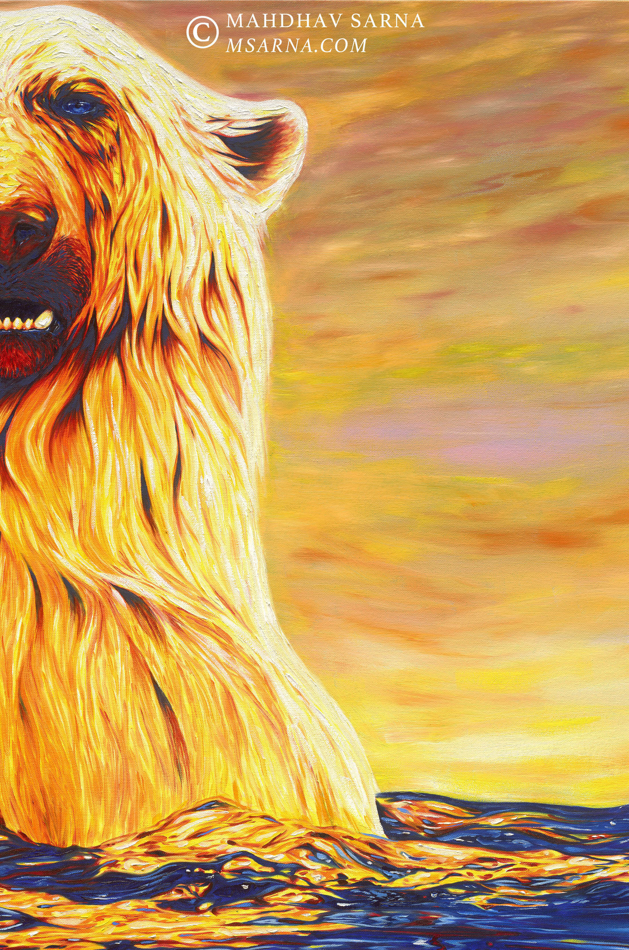 polar bear oil painting ssbr wildlife art mahdhav sarna 03.jpg
