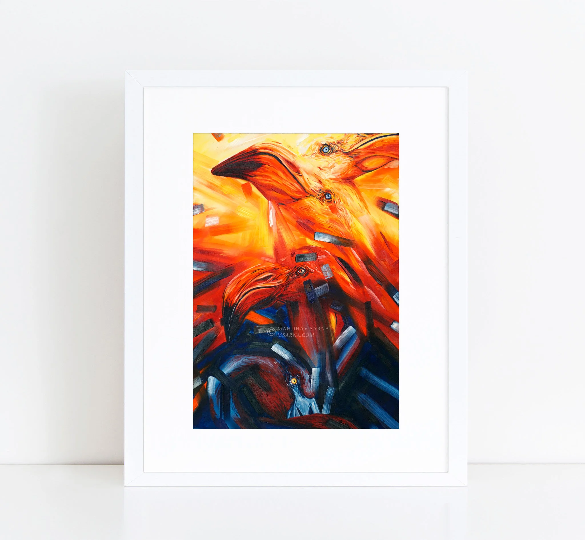 greater flamingo oil painting rlts wildlife art mahdhav sarna 02.jpg