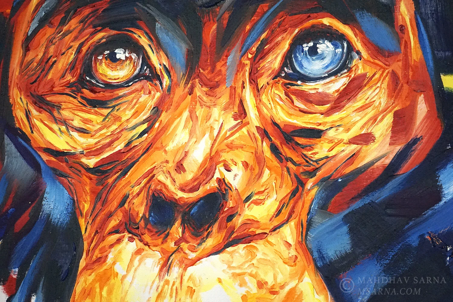 chimpanzee oil painting imhc wildlife art mahdhav sarna 02.jpg