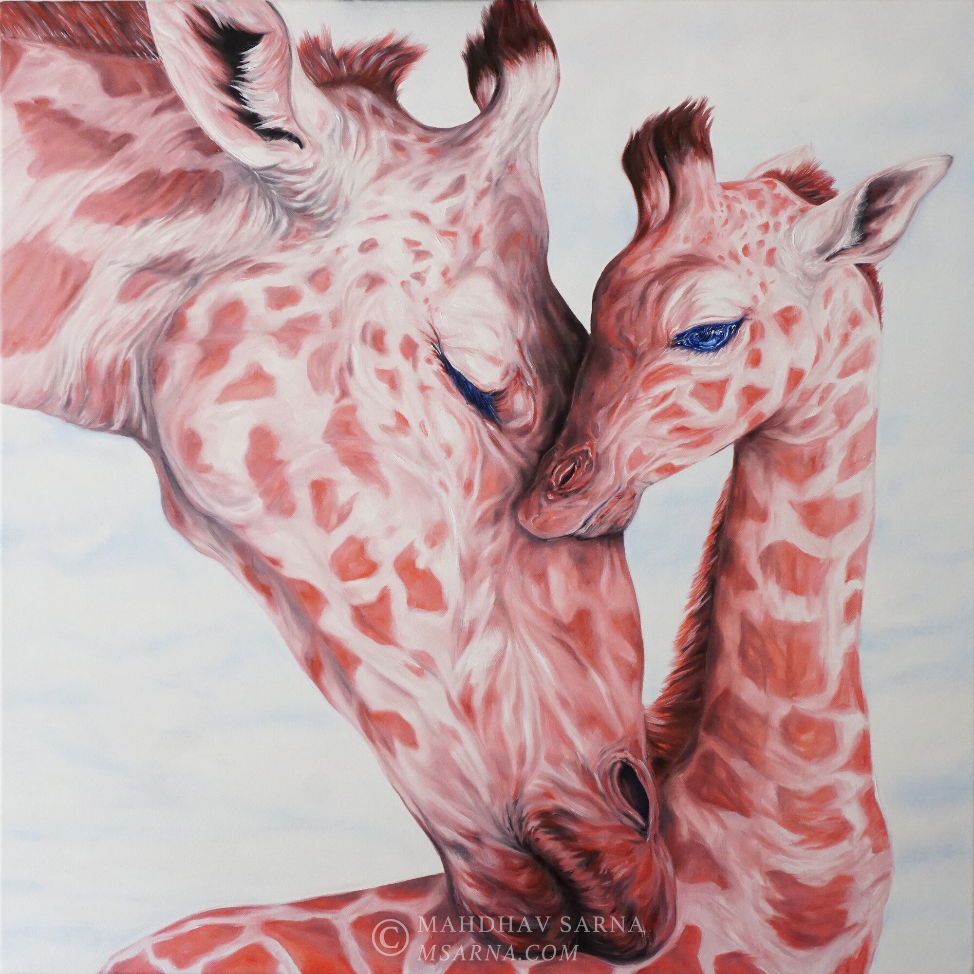 giraffe oil painting yams wildlife art mahdhav sarna 01.jpg.jpg