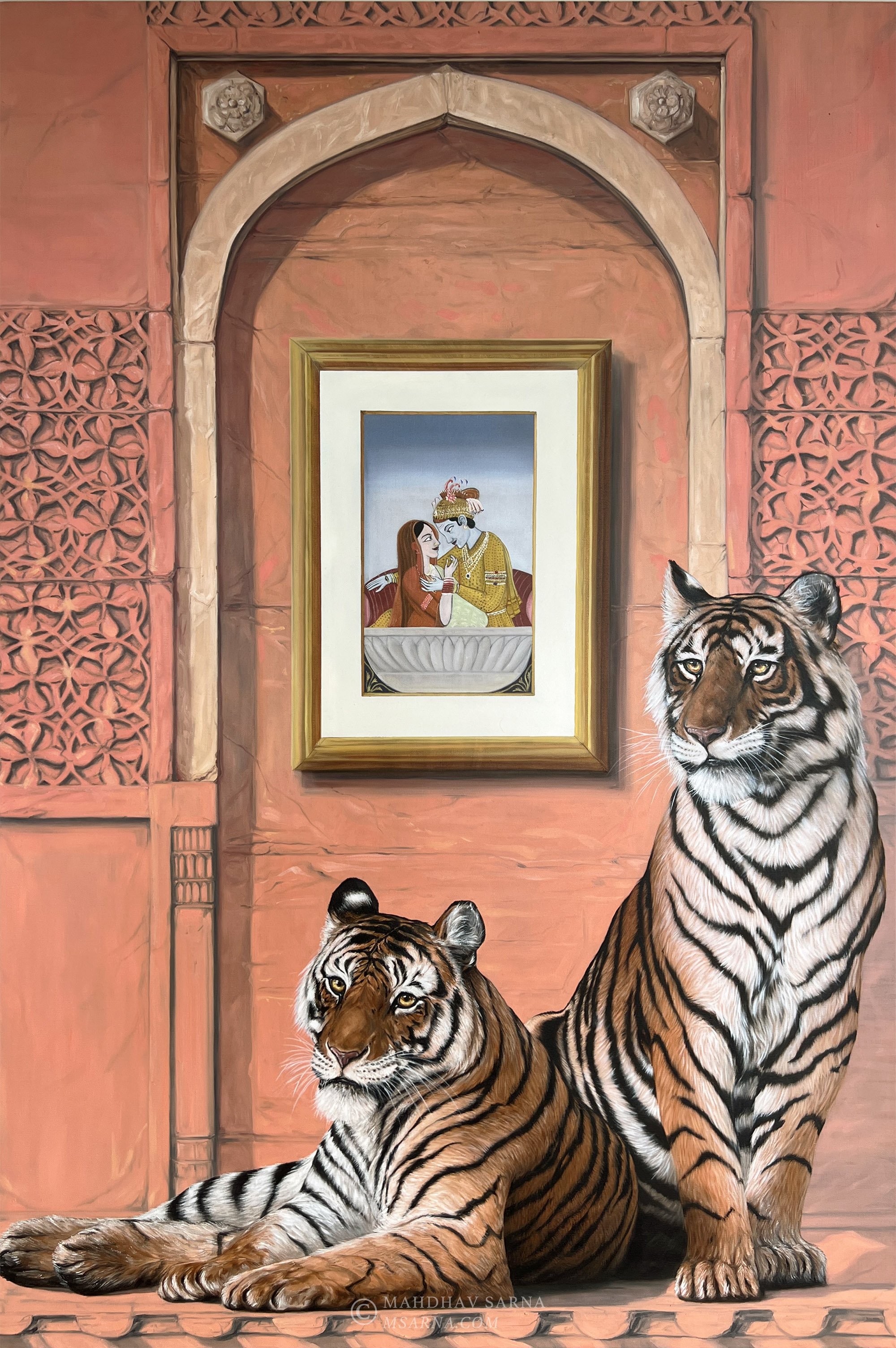 india bengal tiger oil painting royl wildlife art mahdhav sarna 01.jpg