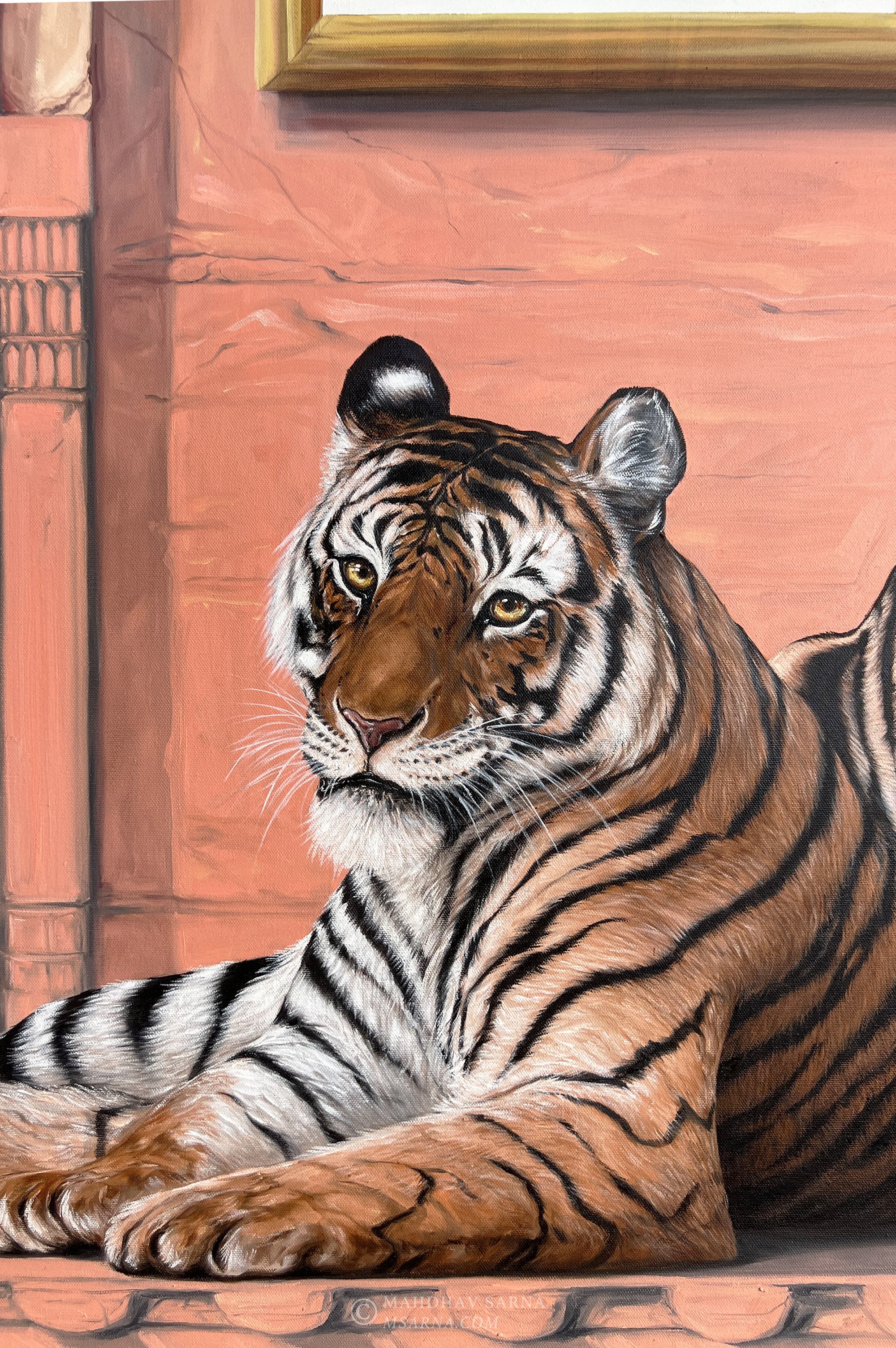 india bengal tiger oil painting royl wildlife art mahdhav sarna 02.jpg
