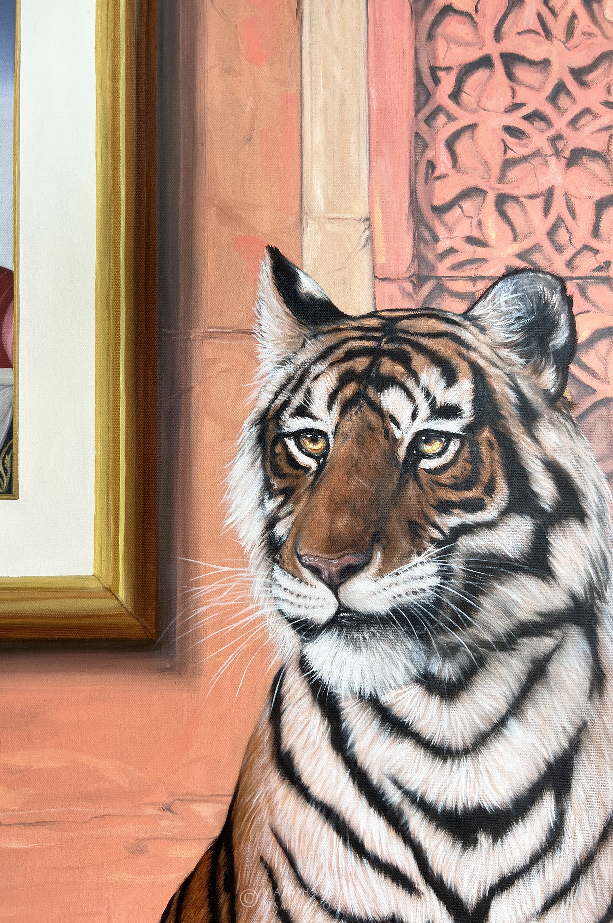 india bengal tiger oil painting royl wildlife art mahdhav sarna 03.jpg