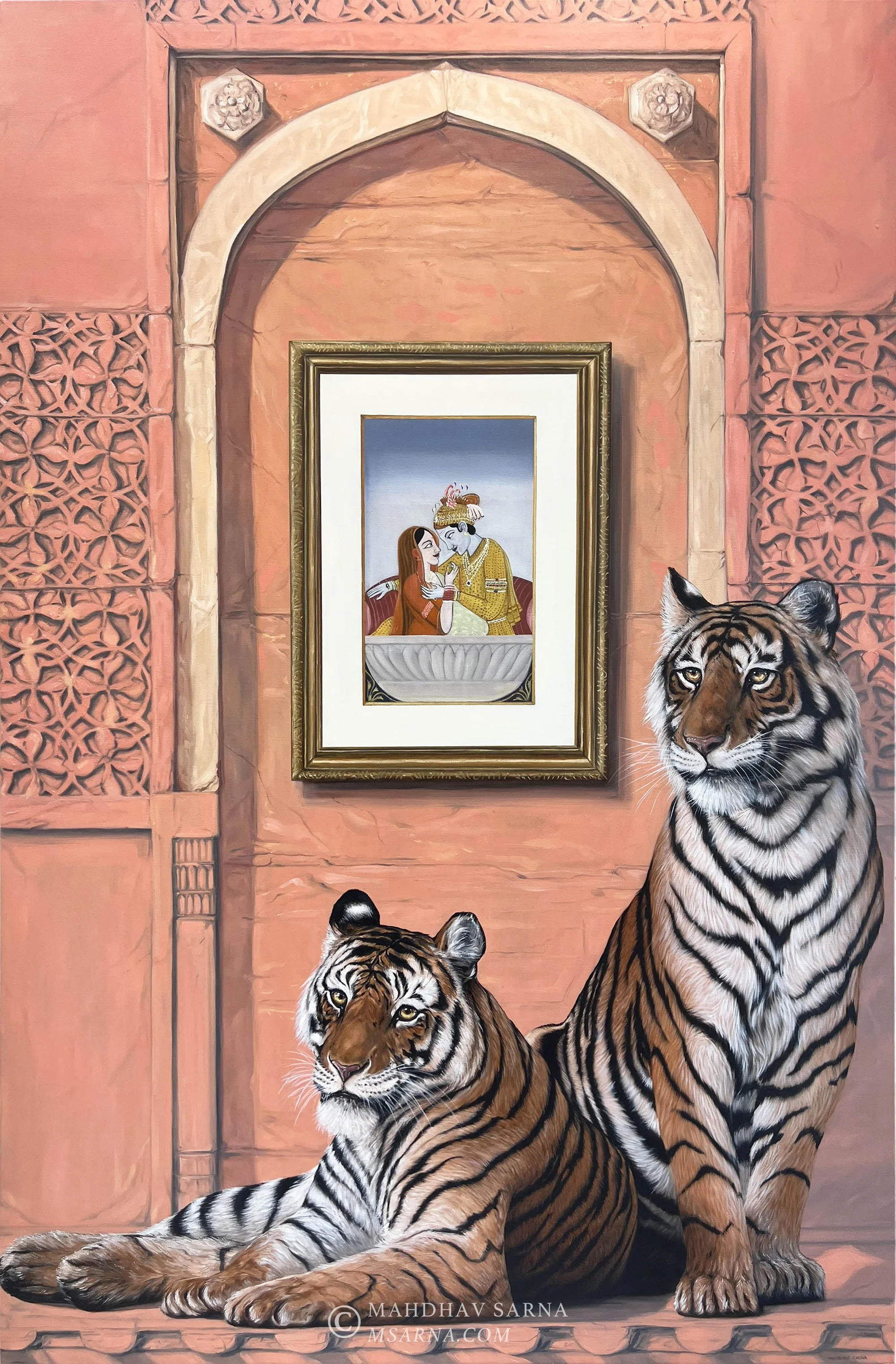 india bengal tiger oil painting royl wildlife art mahdhav sarna.jpg