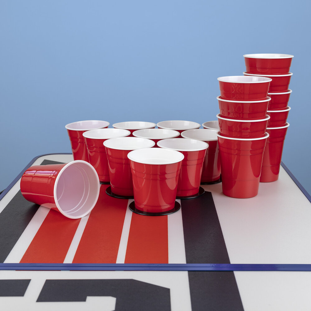 PONG CENTRAL — Reusable Beer Pong Cups With Balls - 22 Pack