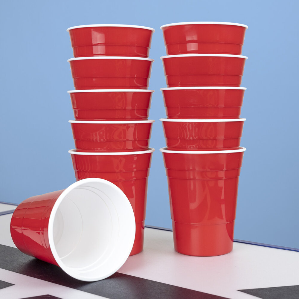 PONG CENTRAL — Reusable Beer Pong Cups With Balls - 22 Pack