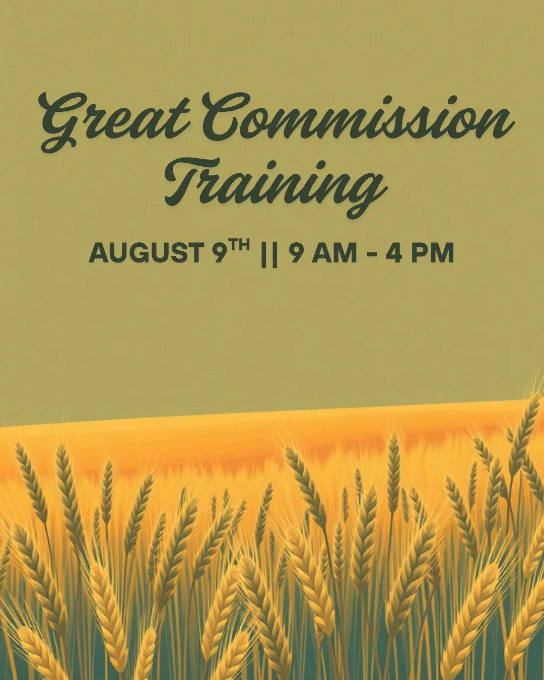It's not too late to join us! Tomorrow is Great Commission Training, a chance to learn more about strategies to effectively tell those around you about Jesus!