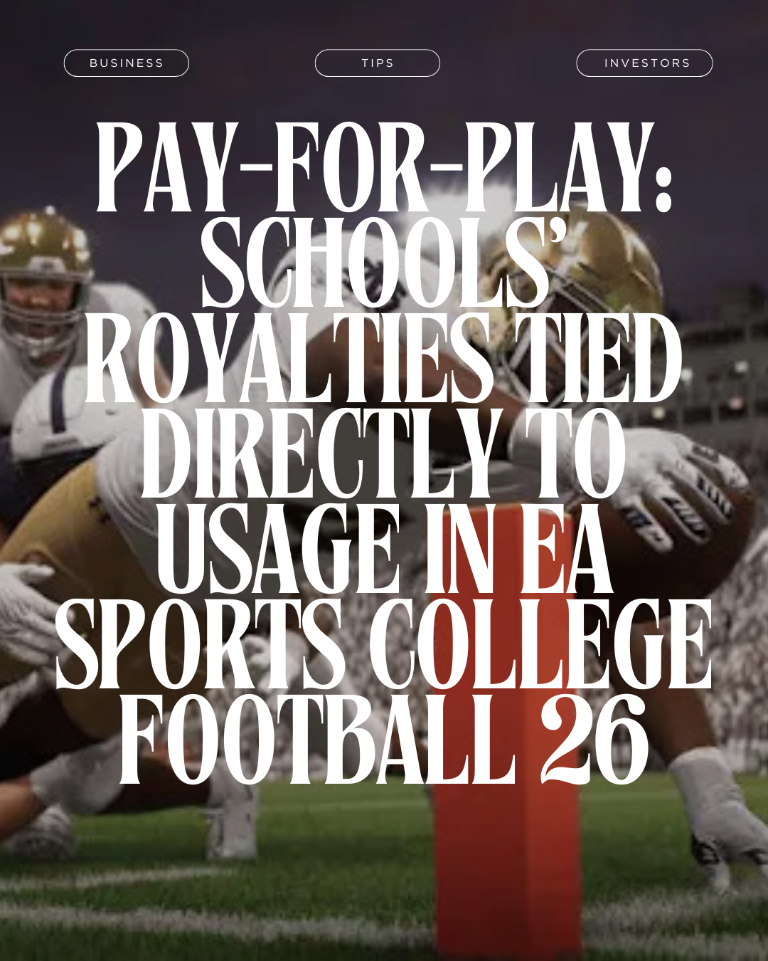 Pay-for-play: Schools' royalties tied directly to usage in EA Sports College Football 26