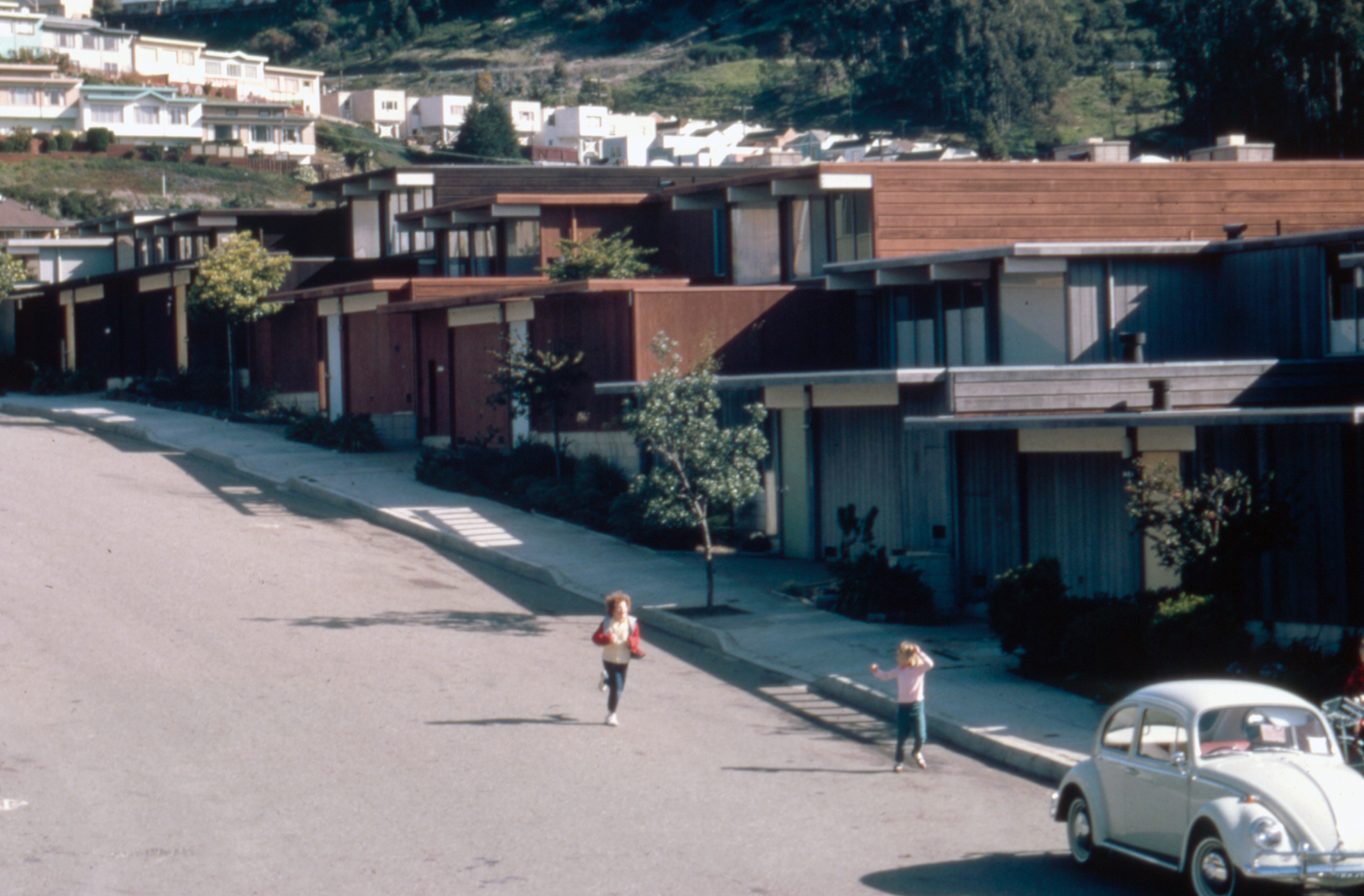 Historic photo of homes in Diamond Heights, a neighborhood in San Francisco California