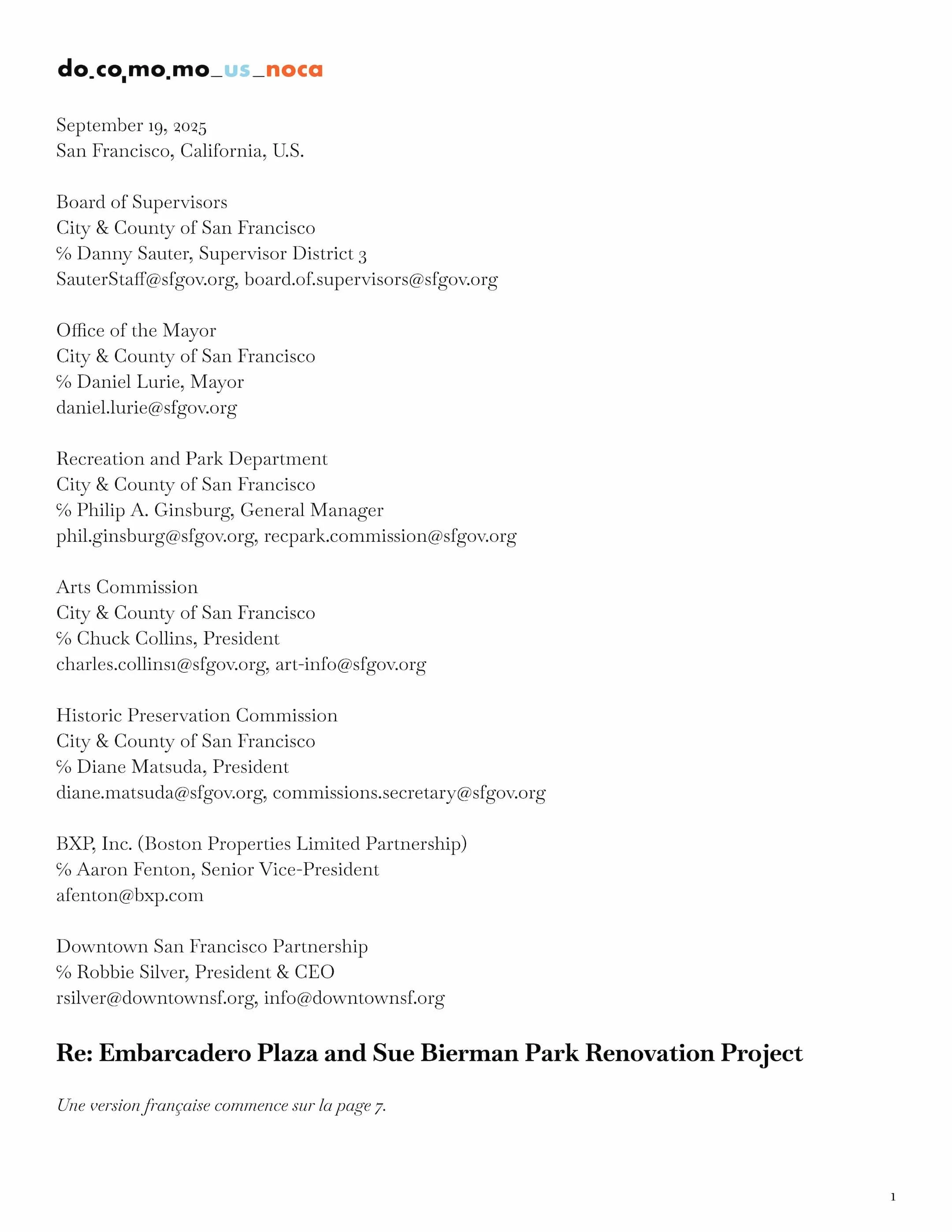 20250919 Embarcadero Plaza + Vaillancourt Fountain - September Coalition Letter - 0001.jpg