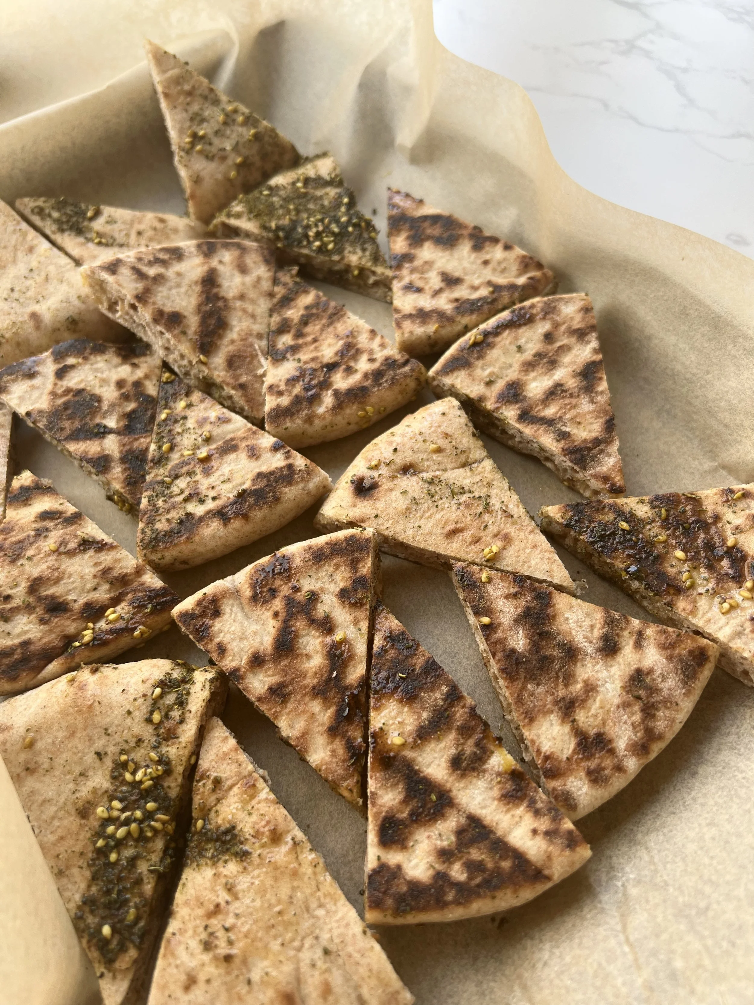 Roasted Hot Honey Feta with Za’atar Pita Chips — Sammi Brondo NYC