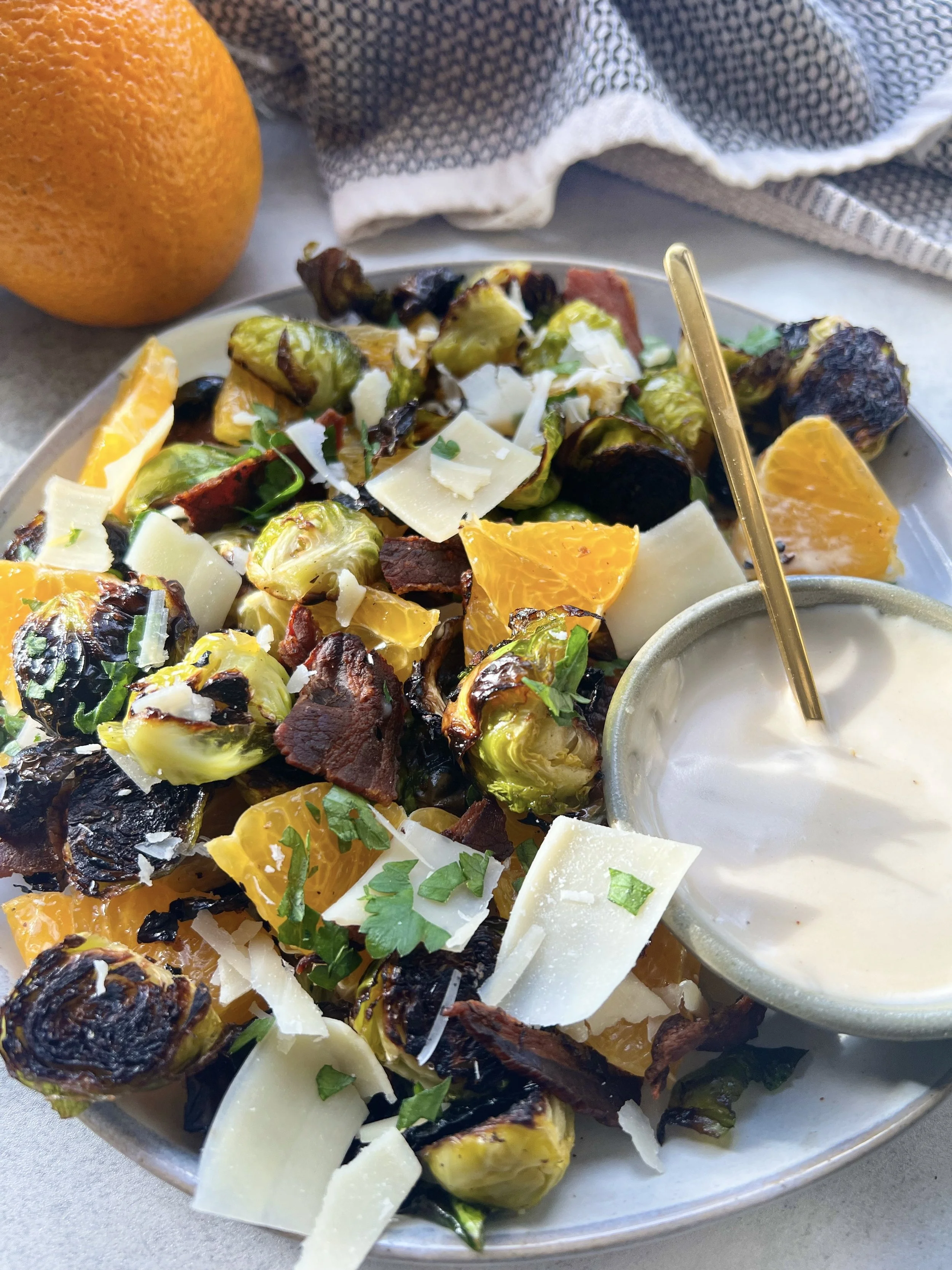 Roasted Brussels Sprouts with Bacon and Oranges — Sammi Brondo NYC