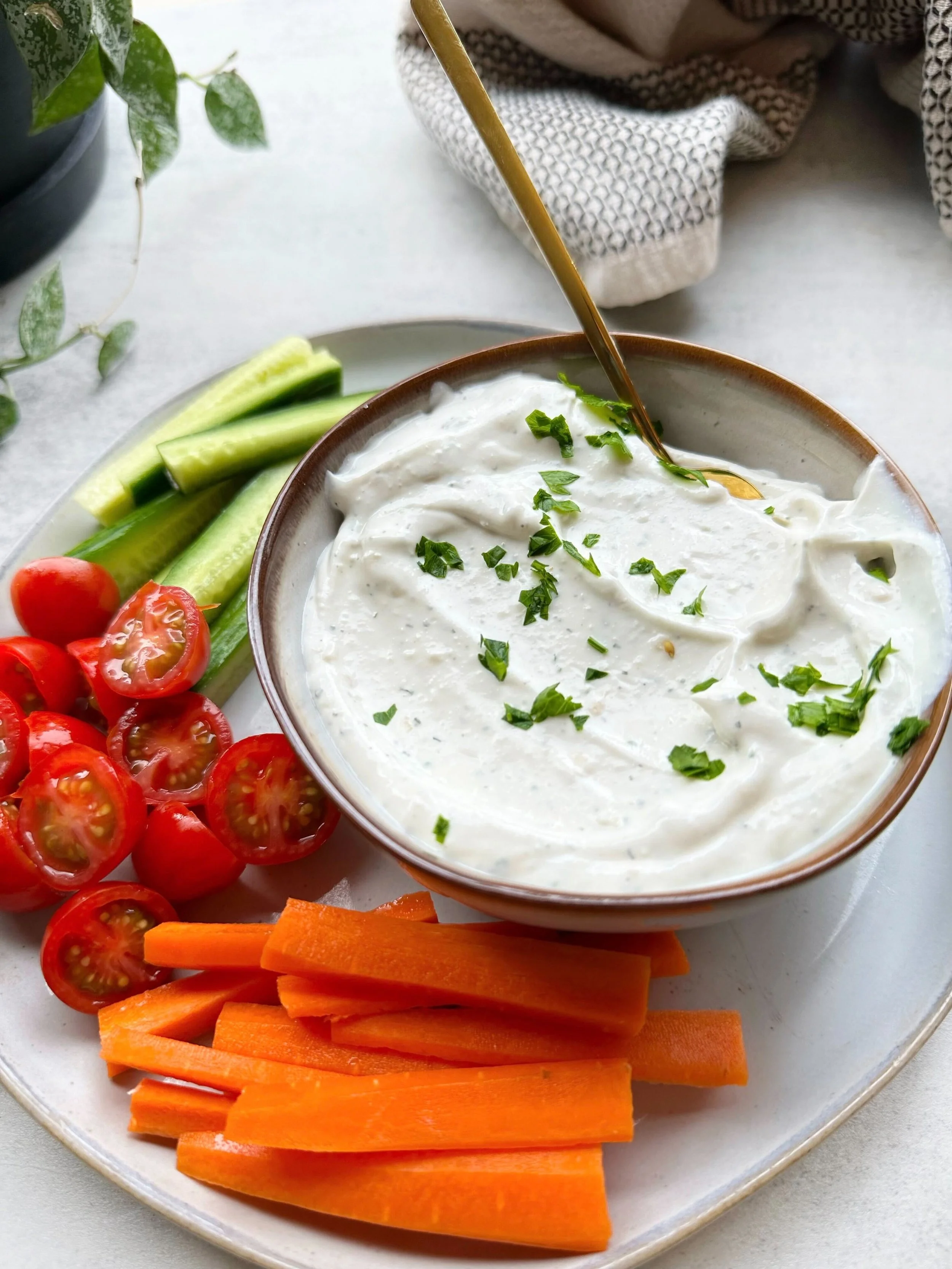 5Minute High Protein Veggie Dip — Sammi Brondo NYC based Registered