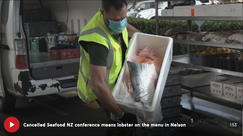 Cancelled conference sees lobster on the menu in Nelson [1News ~ 20 Aug 2021]