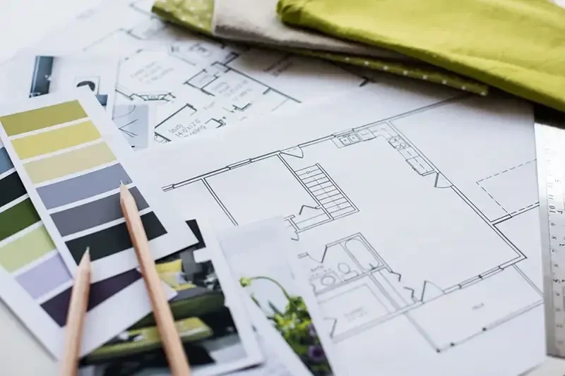 Floor plans and pencils