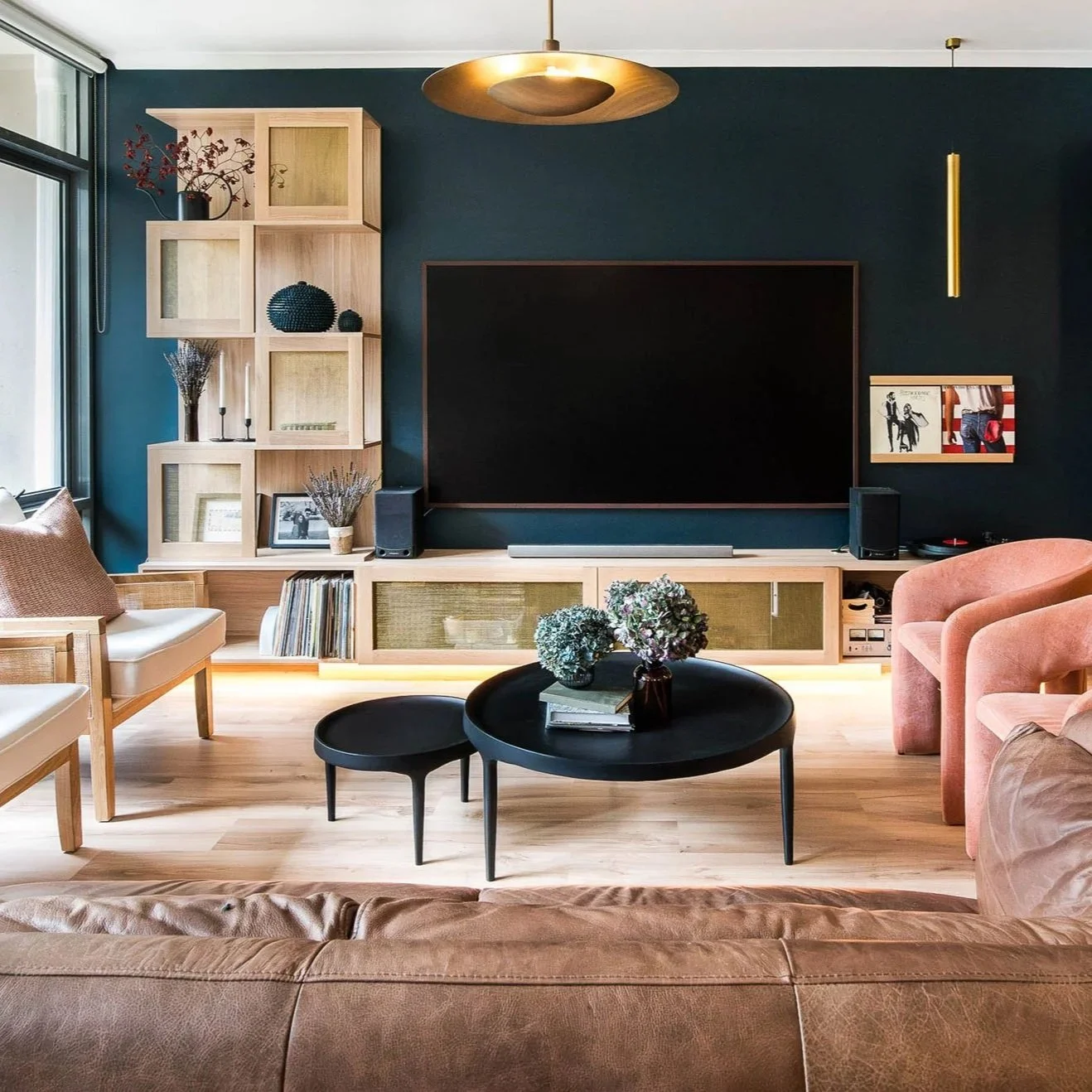 Hue and Space designed living space with layered lighting