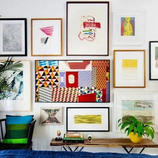 Frame TV hiding in a gallery wall