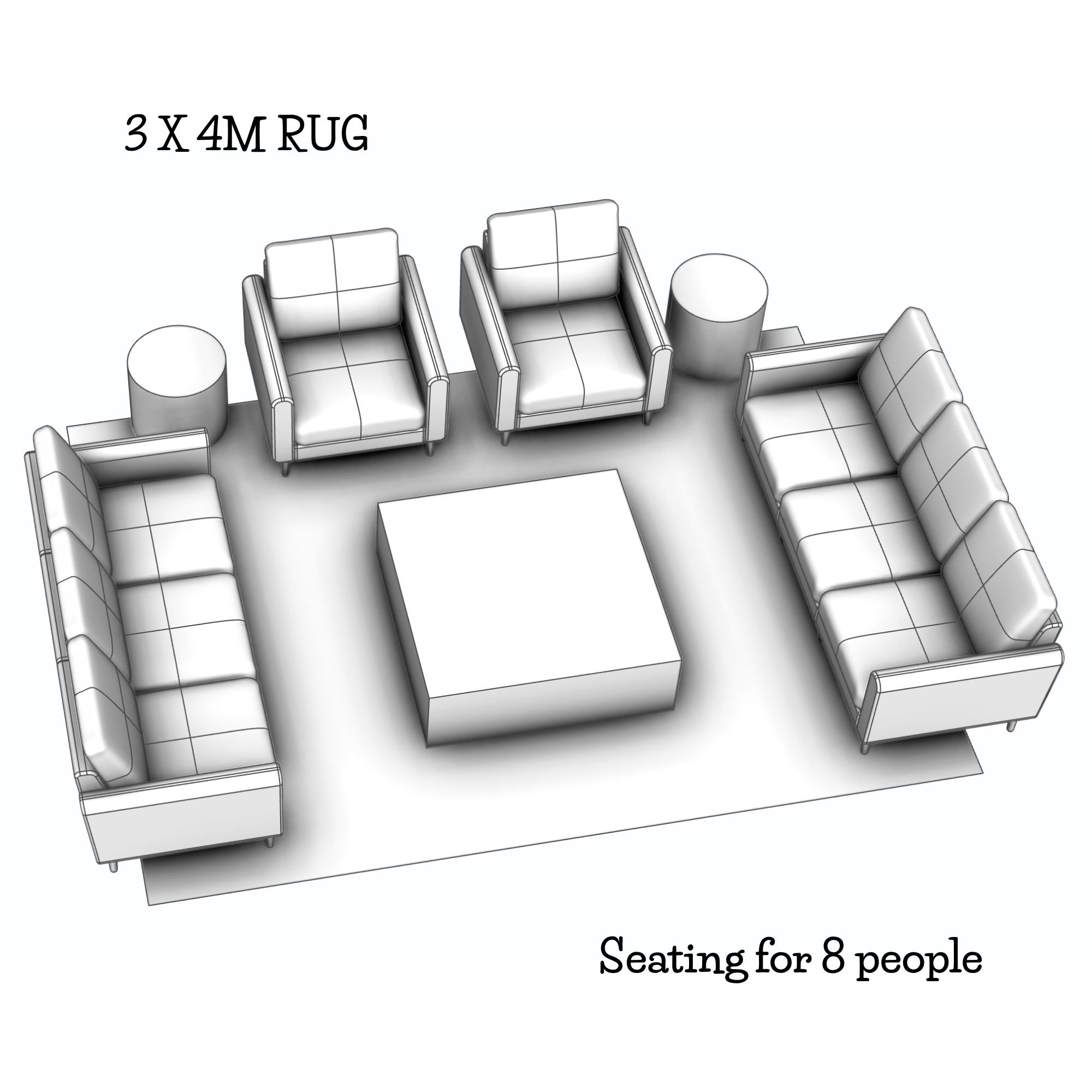 Seating 8 people