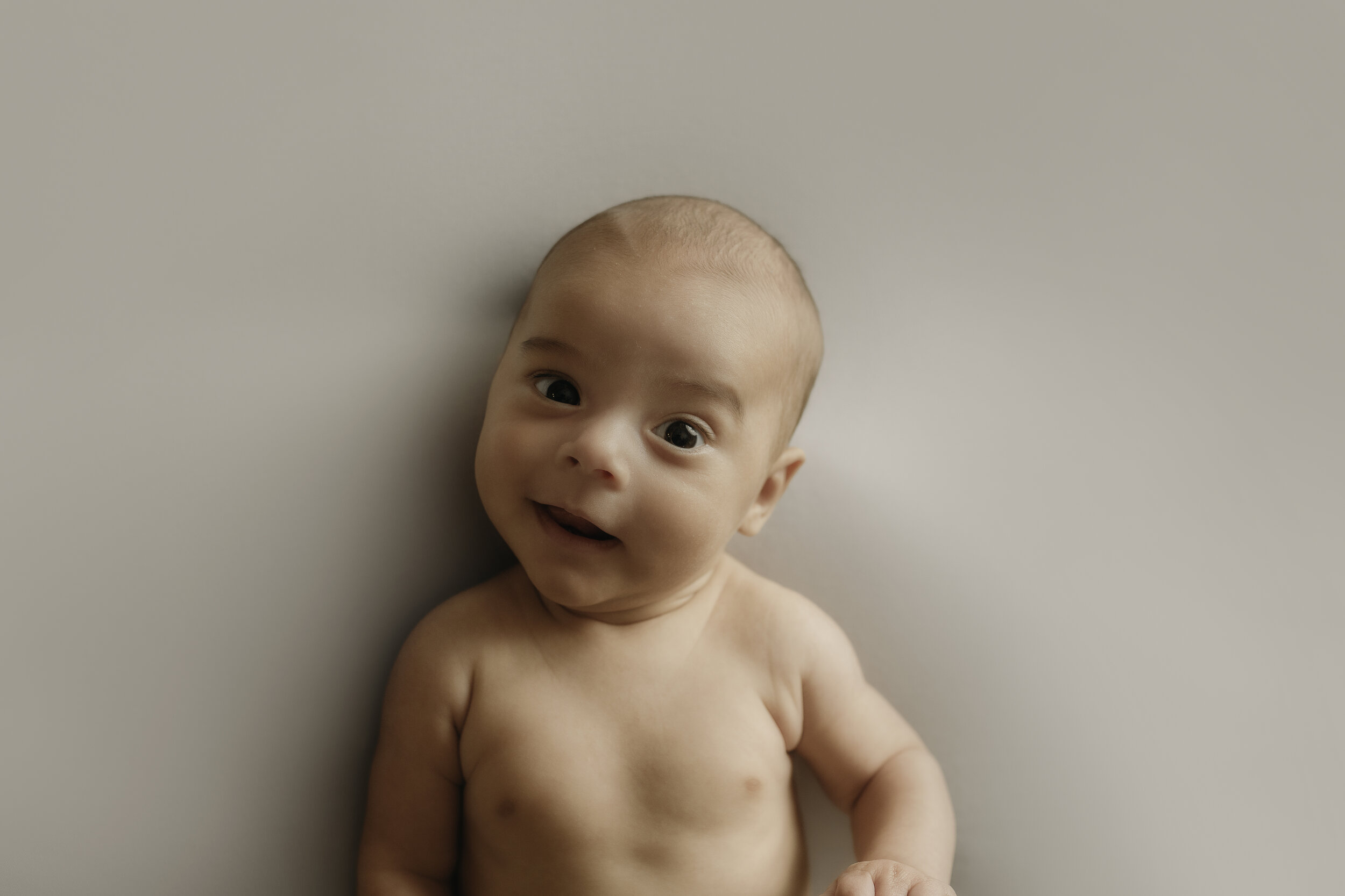 Baby boy milestone session studio photography
