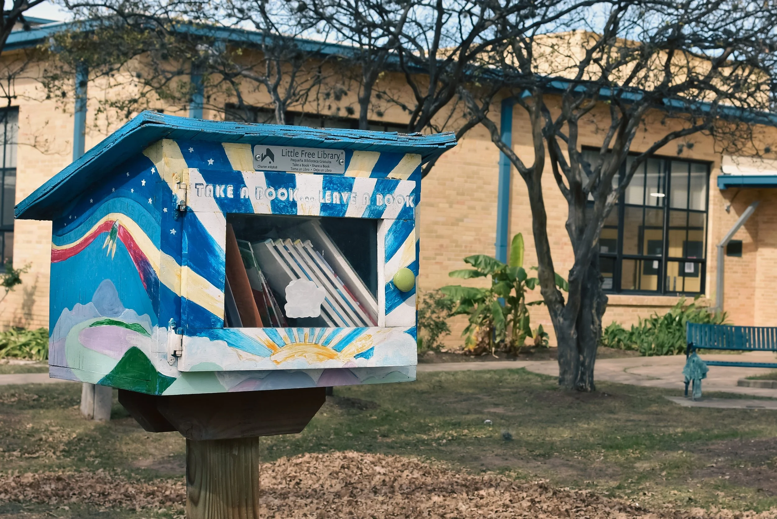 Little Free Library, Blackshear Elementary School East Austin, 2026 Photograph by Robin Lindsey