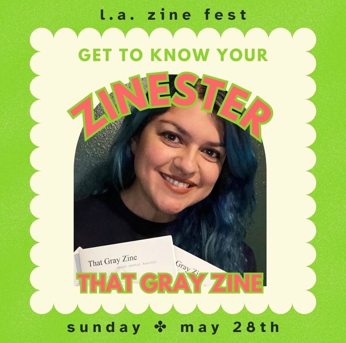 Feeling very grateful to spend back to back weekends with the zine community at zine fests. That Gray Zine will also be at Los Angeles Zine Fest on Sunday, May 28, from 11am-6pm at The Expo Arts Center! I&rsquo;m stoked to talk about That Gray Zine w