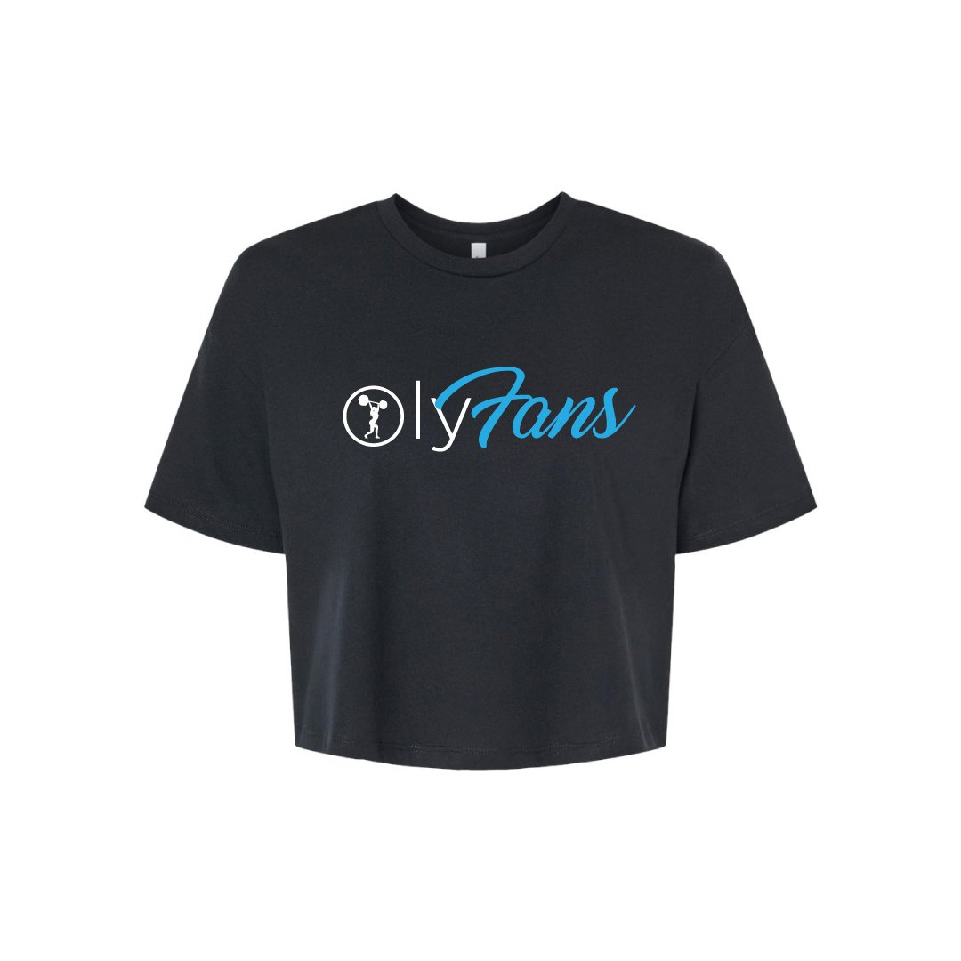 Oly Fans - Women's Crop Tee Black
