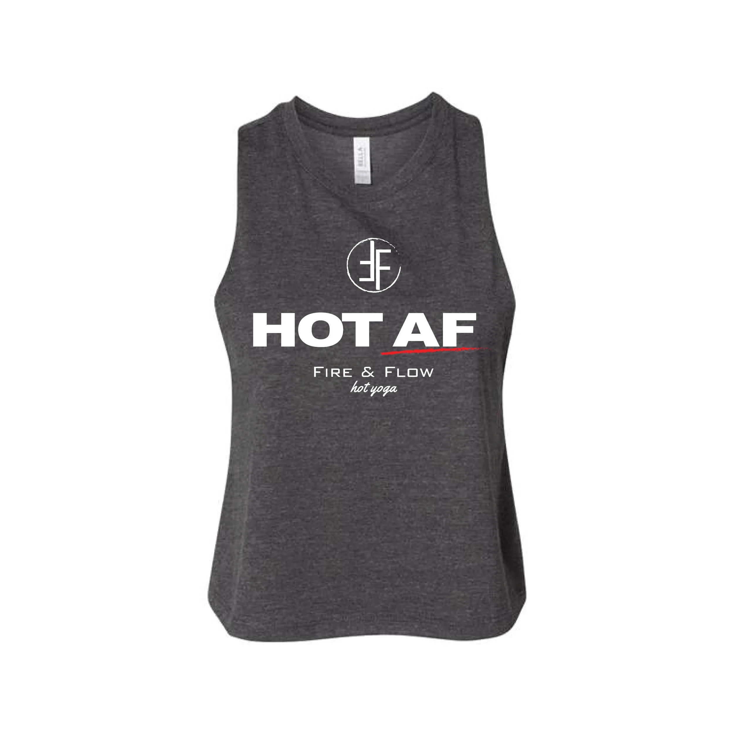 HOT AF Women's Crop Tank Charcoal