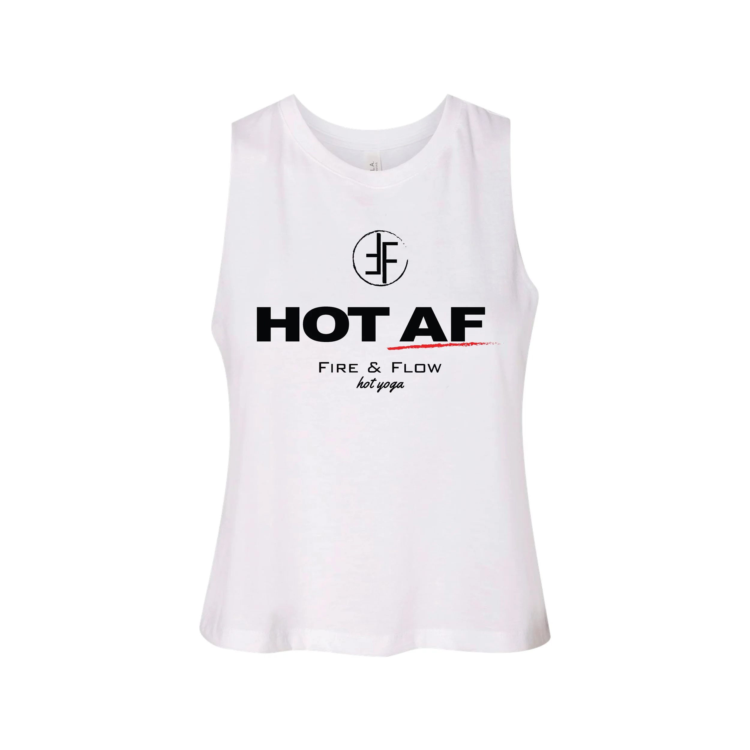 HOT AF Women's Crop Tank White