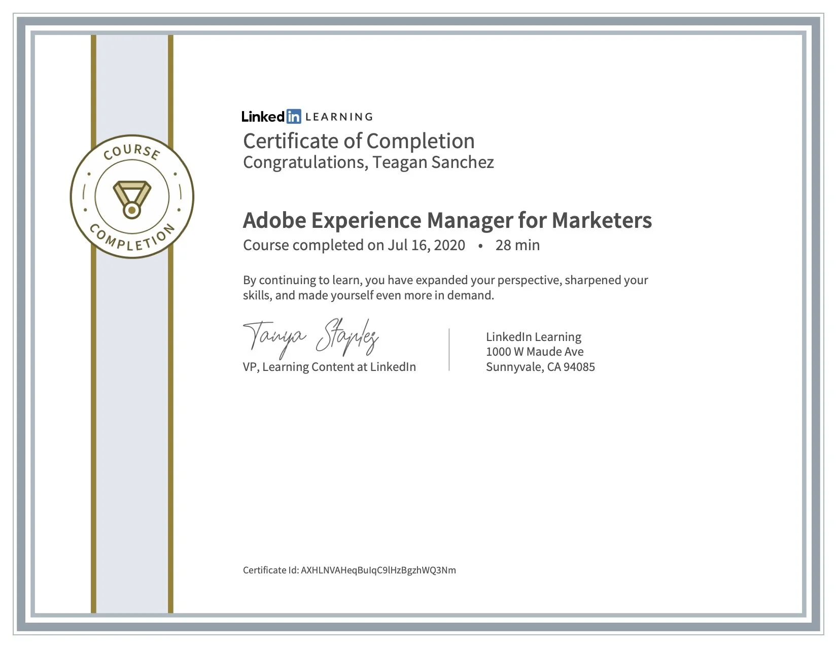 CertificateOfCompletion_Adobe Experience Manager for Marketers.jpg