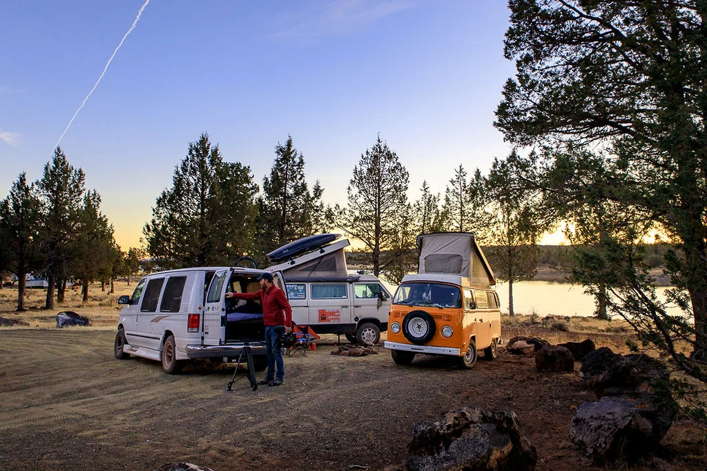 Director Jim Lounsbury getting his gear out of his van ‘Hunter S. Thompsvan’ - Photo by J.R. Switchgrass .