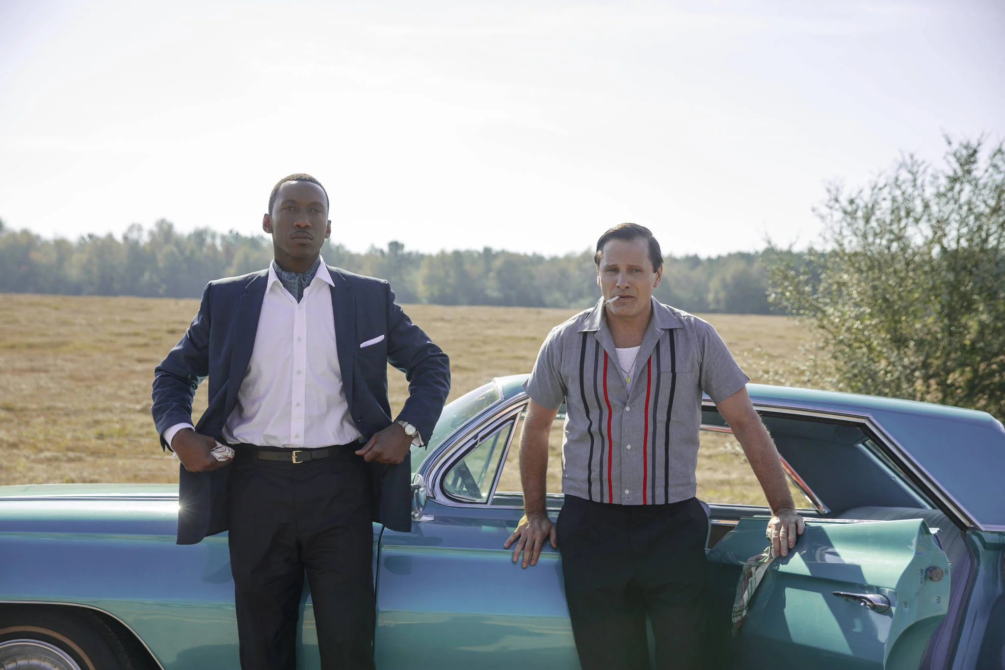 Viggo Mortensen and Mahershala Ali in Green Book. Photo: DreamWorks Pictures / Universal