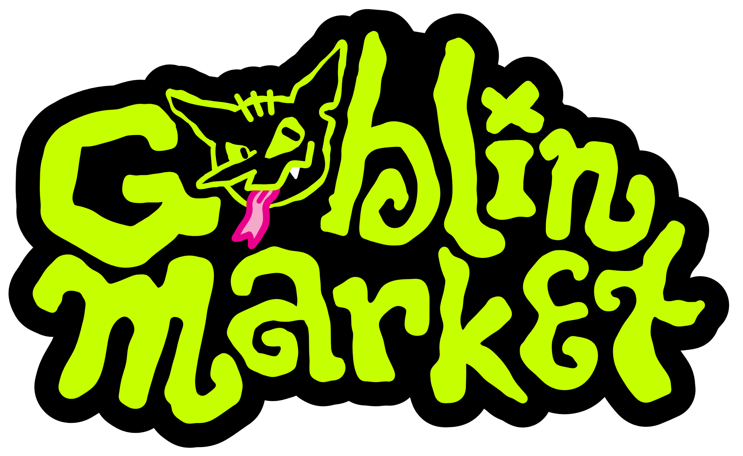 Green on Black Goblin Market Logo_ Sticker.png