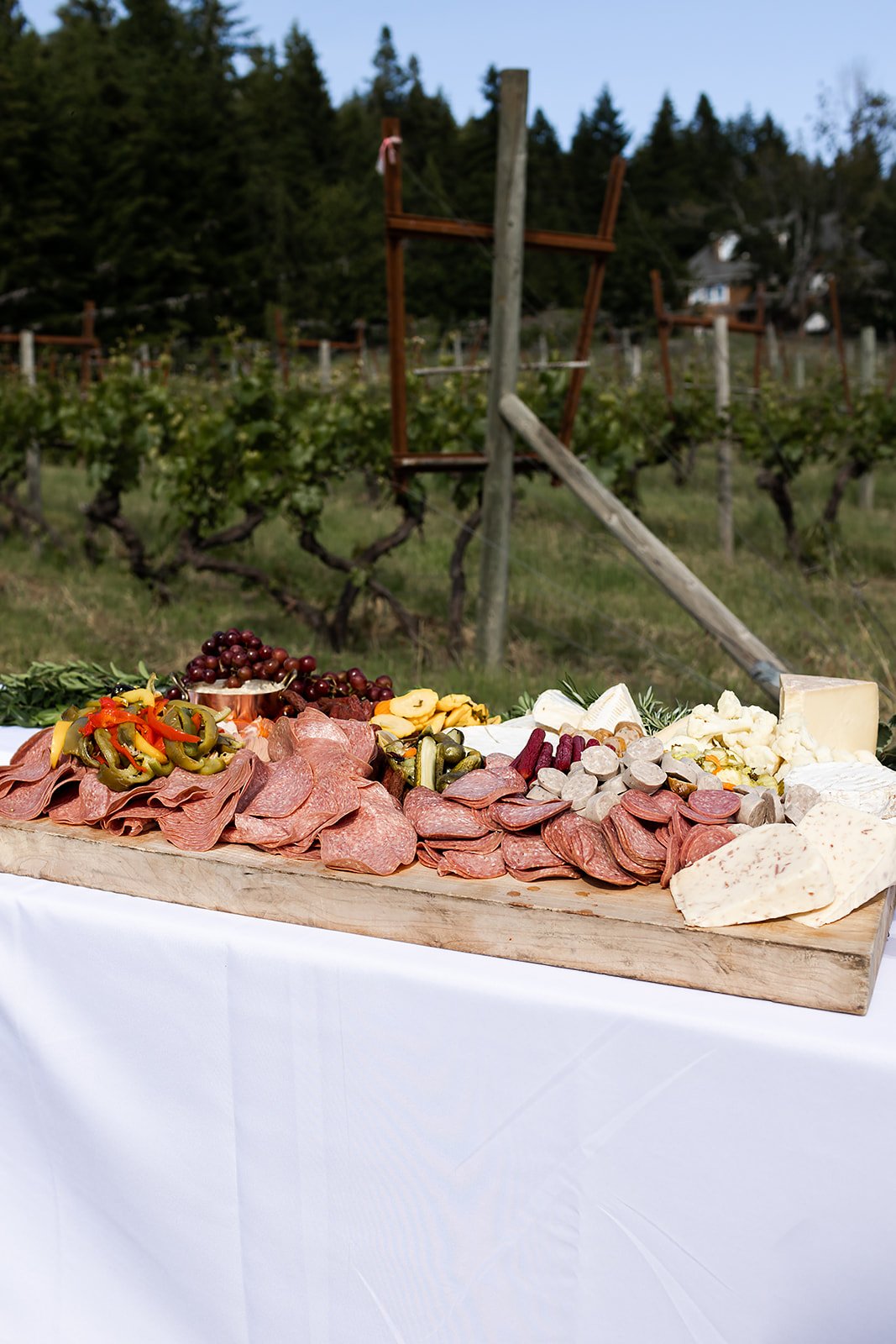 large grazing board display for wedding event in portland oregon