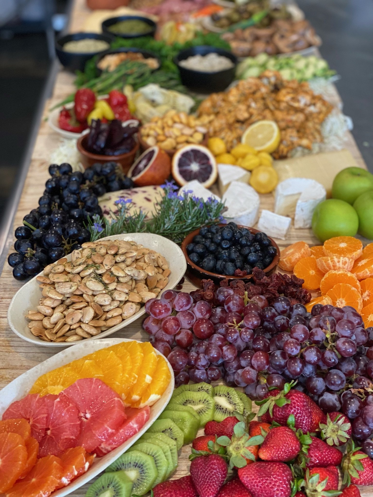 large grazing board display for wedding event in portland oregon