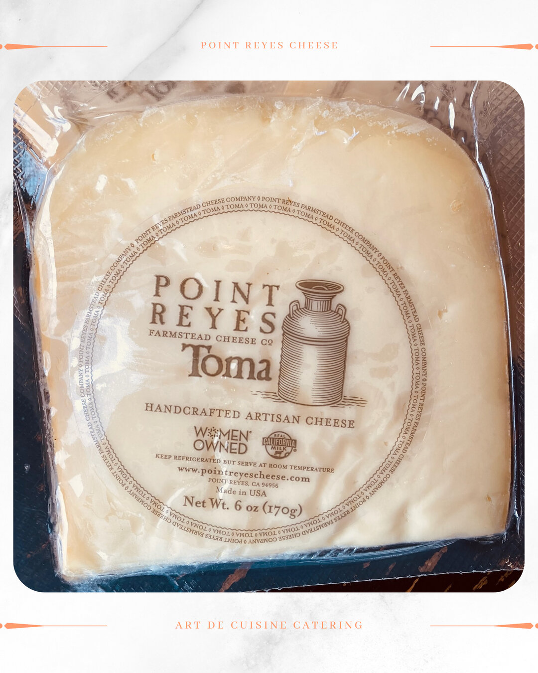 Shoutout to this Toma cheese from @pointreyescheese - a current favorite of mine. It comes from the woman-owned creamery in Northern California! 🤍✨ ⠀⠀⠀⠀⠀⠀⠀⠀⠀
⠀⠀⠀⠀⠀⠀⠀⠀⠀
This versatile, semi-hard cheese has a delightful balance of creamy and tangy fla