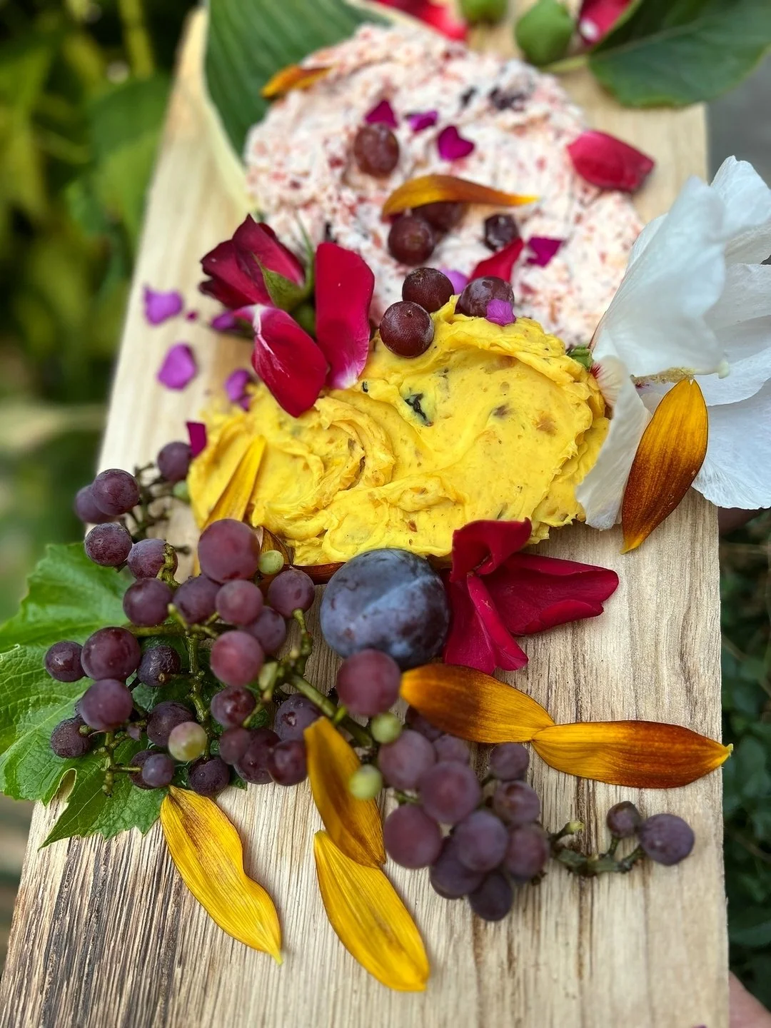 I love making these beautiful butter boards. They&rsquo;re a work of art all on their own. 🧈

Whipped until fluffy with honey and spices, then paired with freshly baked rolls from our favorite local bakers at Marsee. 

Garnished with hand-picked fru