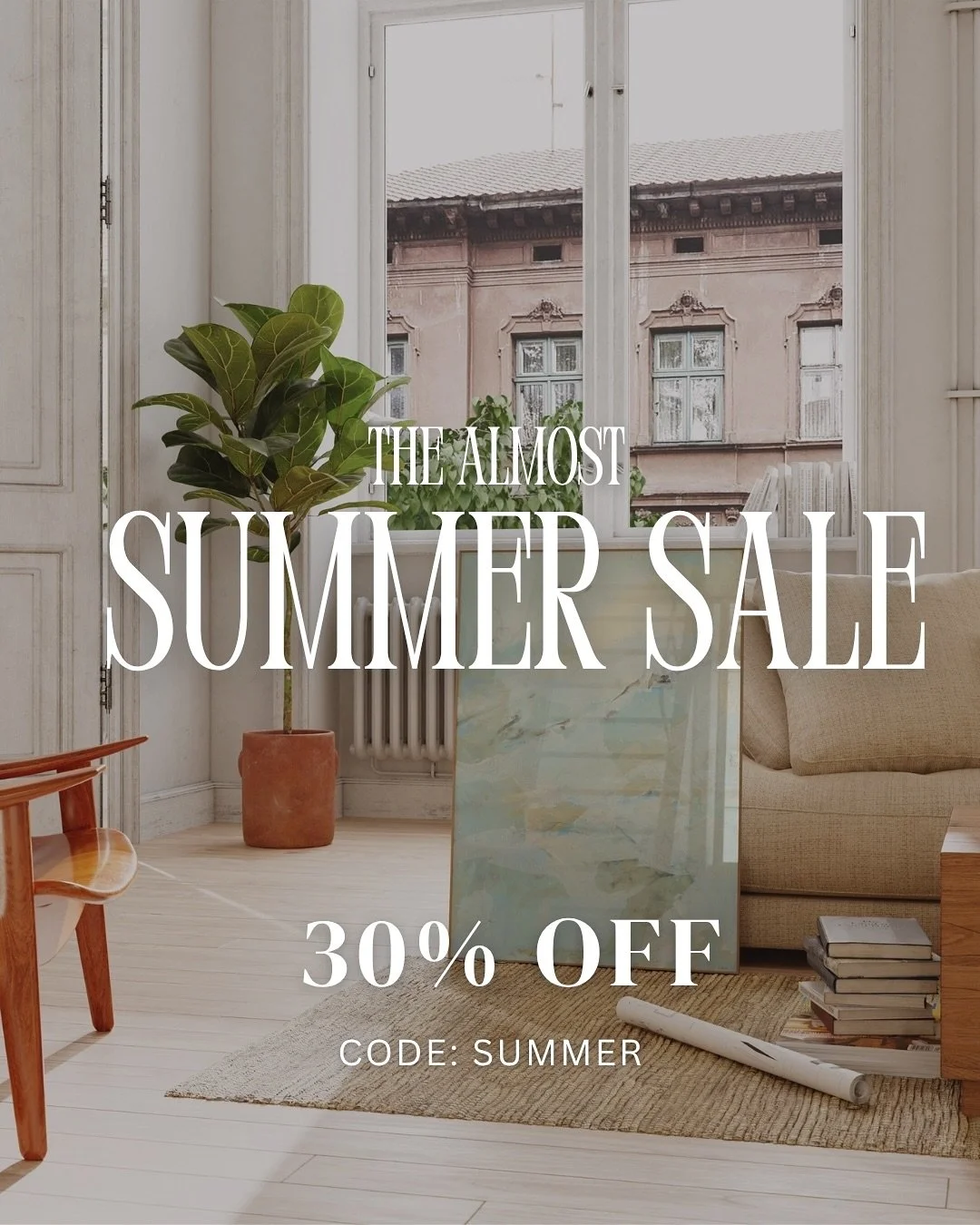 The sun&rsquo;s out and so is the biggest sale of the season &mdash; my (almost) Summer Sale is officially live! ☀️

For the next two weeks you can enjoy 30% off site wide on Originals and Framed Prints. If you&rsquo;ve had your eye on something spec