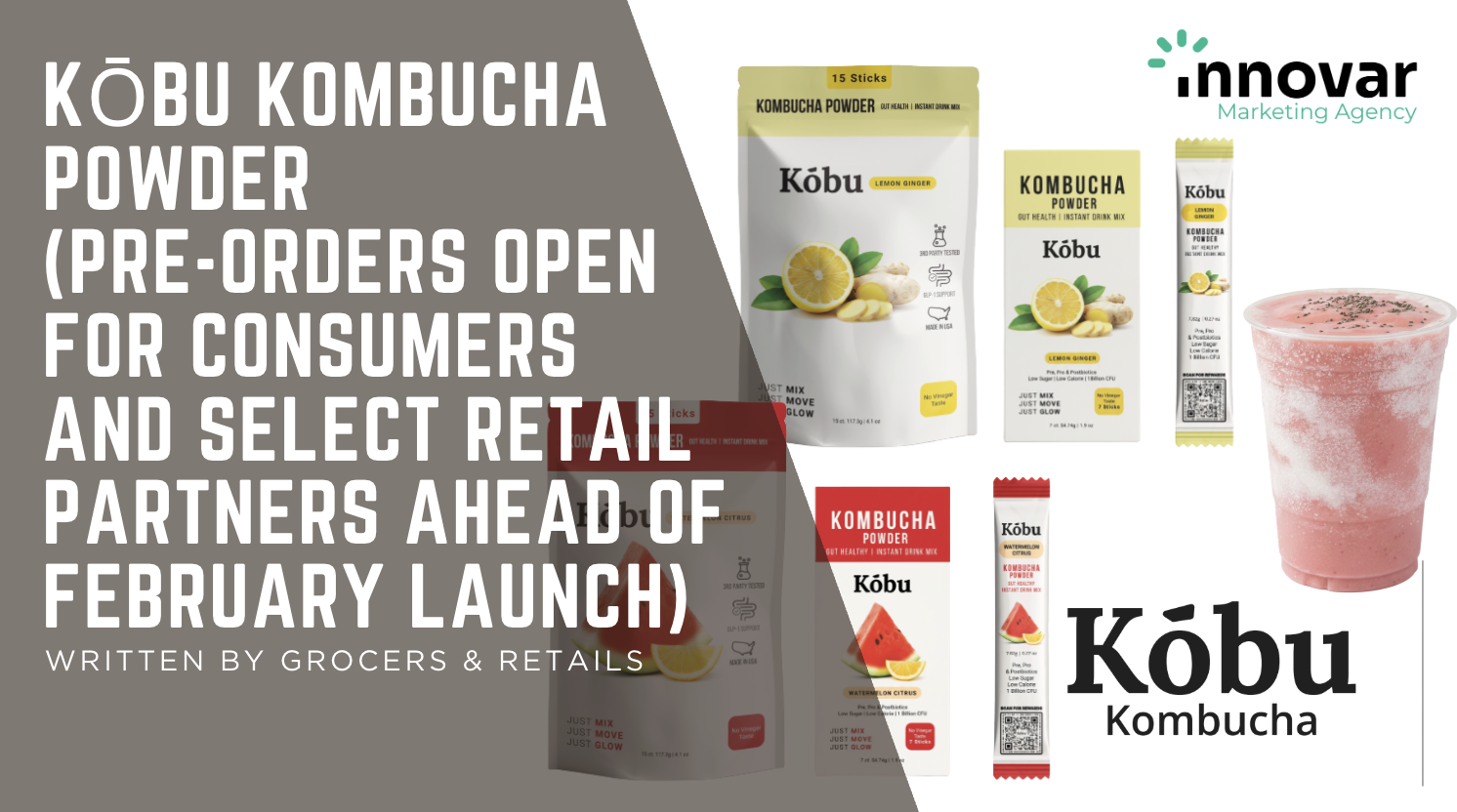 Kōbu Kombucha Powder (Pre-orders open for consumers and select retail partners ahead of February launch)