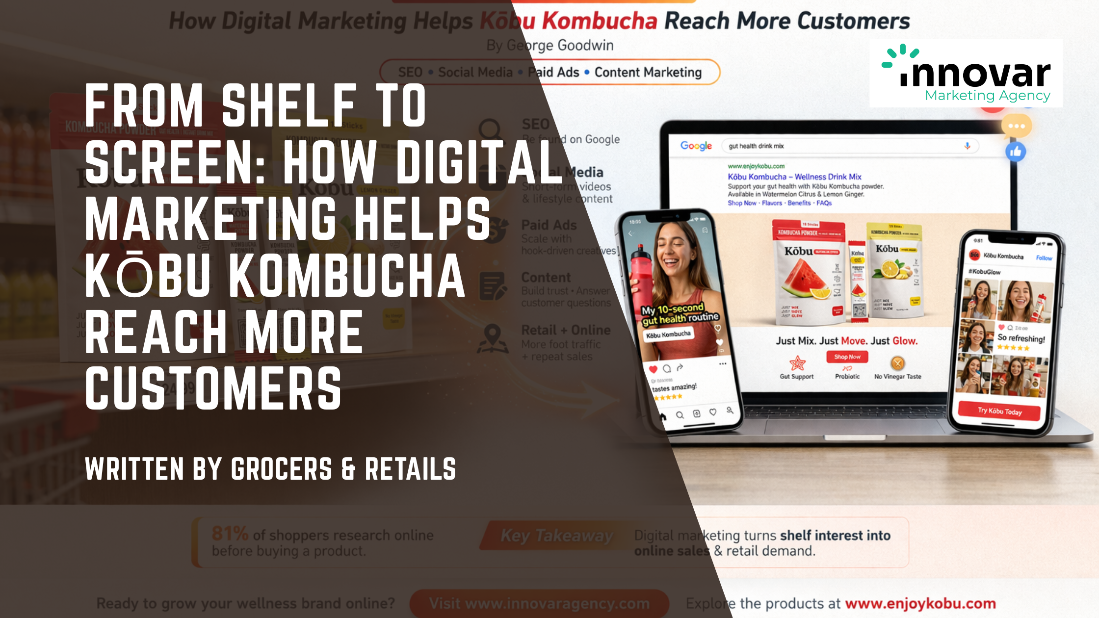 From Shelf to Screen: How Digital Marketing Helps Kōbu Kombucha Reach More Customers