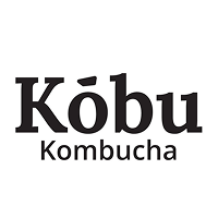 Kōbu Kombucha logo in black text on a white background.