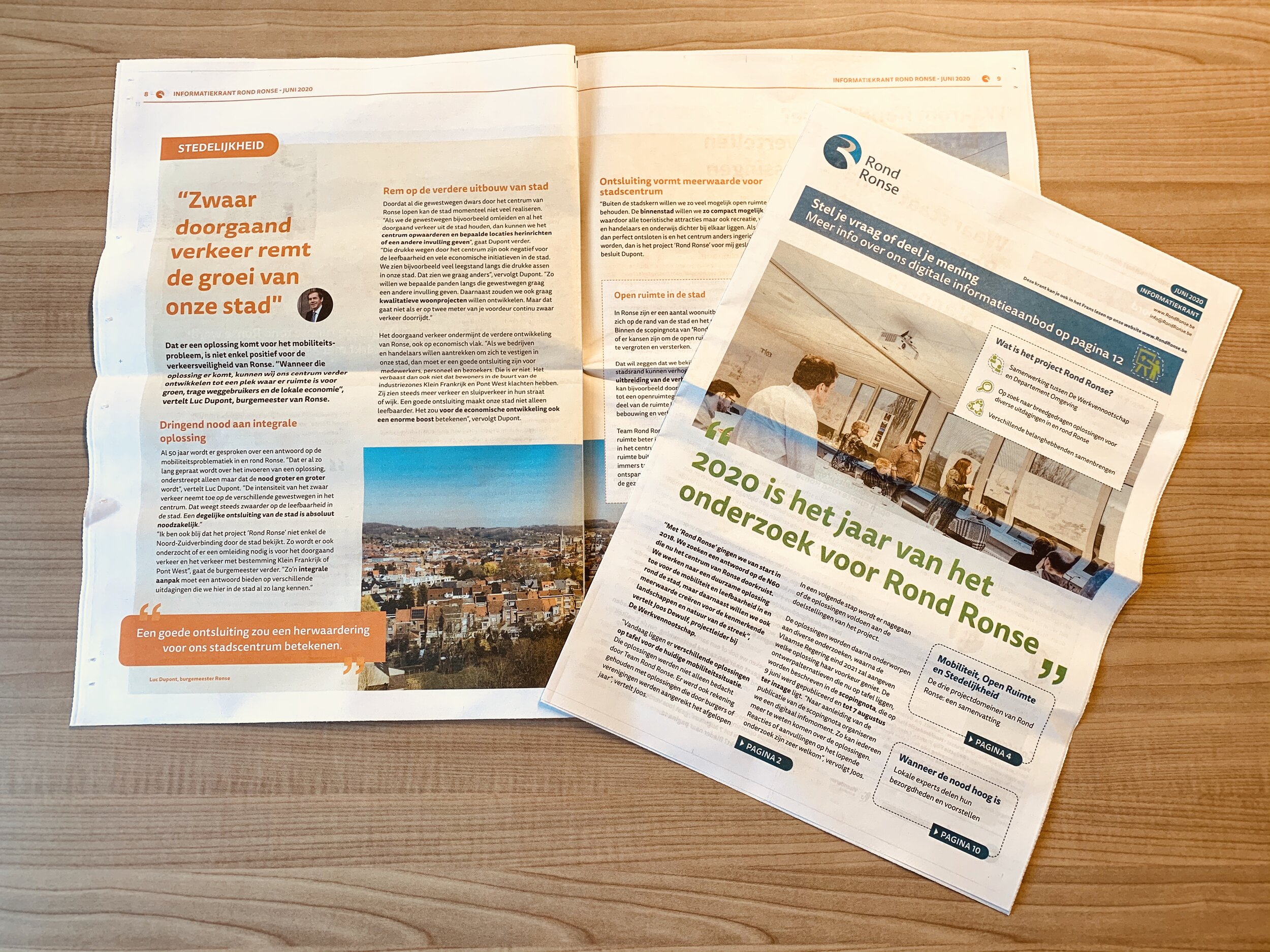 Eerste informatiekrant van Rond Ronse valt in de bus