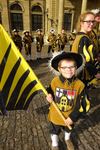 Begrüßung der Gäste für einen Empfang in der Residenz in Würzburg