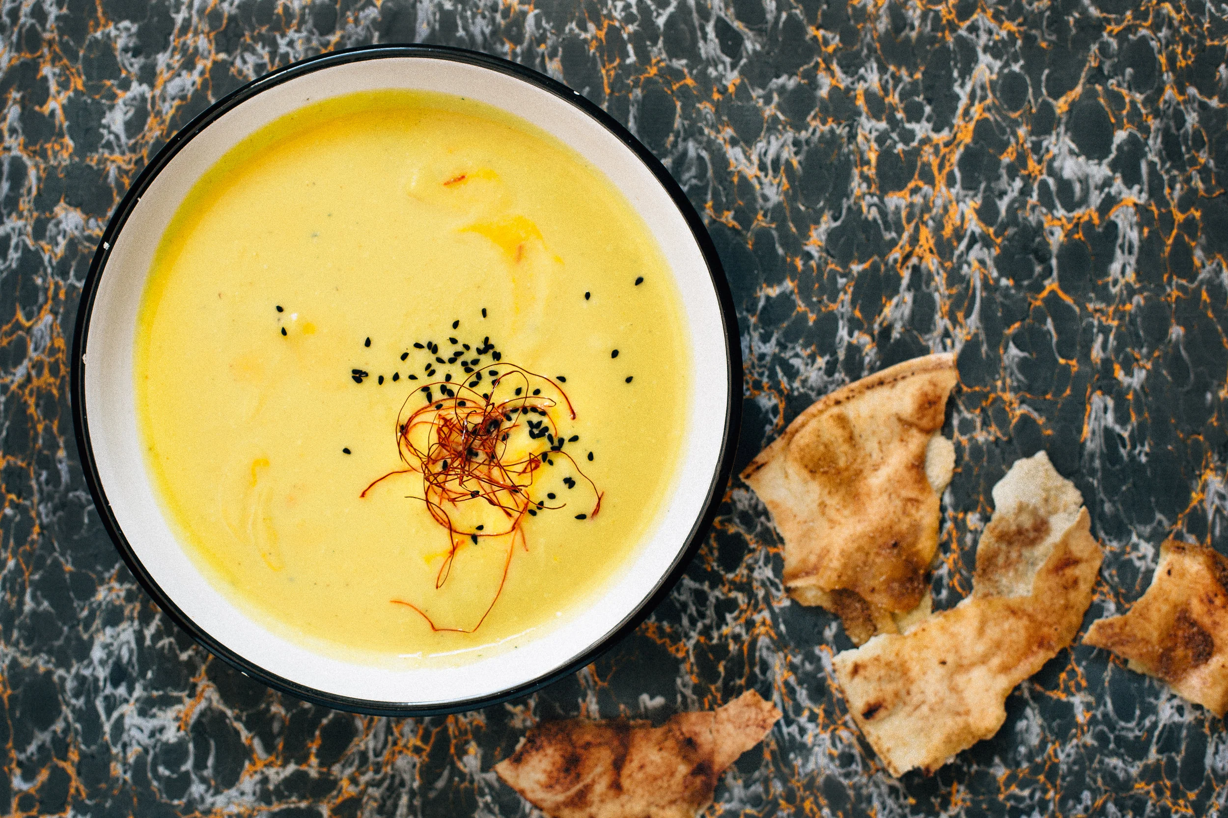 cauliflower &amp; saffron soup