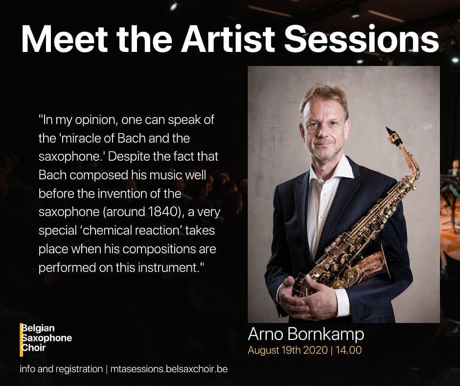 🎙Next week in our Meet the Artist Session, we welcome Arno Bornkamp. Join us for an interactive meeting with the amazing performer and teacher at the Conservatorium van Amsterdam.
Go to mtasessions.belsaxchoir.be to register for free.
Go to www.tiny