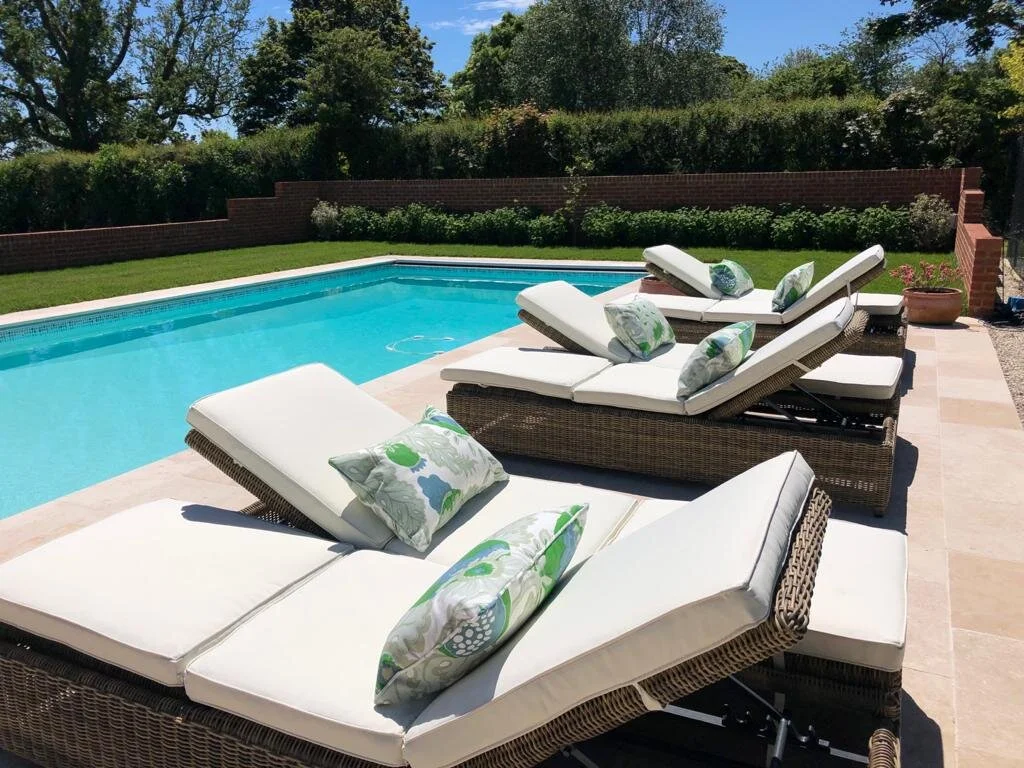 Outdoor sun lounger cushions